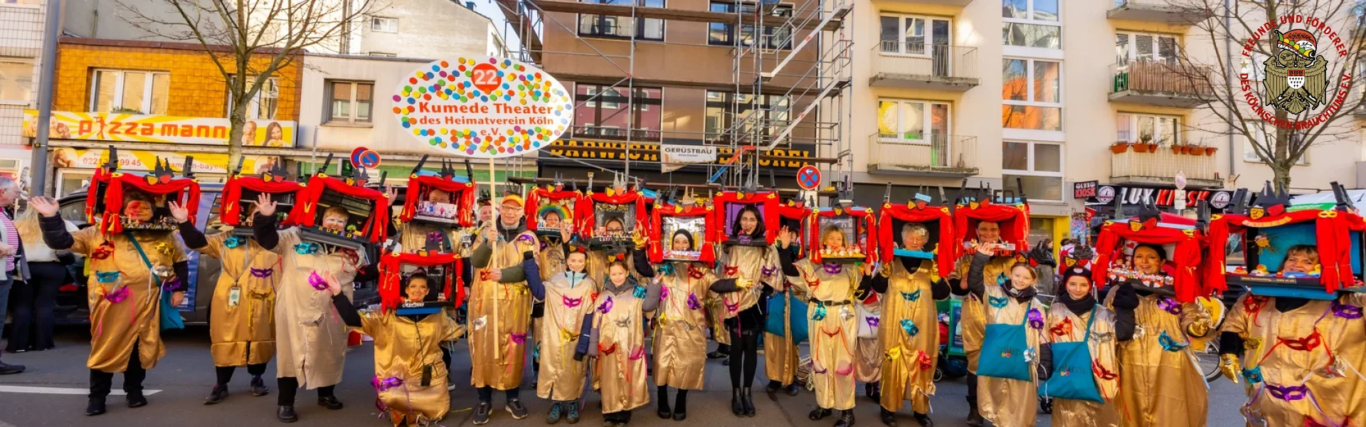 Ehrenpreis „Der Goldene Lappenclown“ (Festkomitee Kölner Karneval): (Gruppe V22) Kumede Theater des Heimatverein Köln e.V.